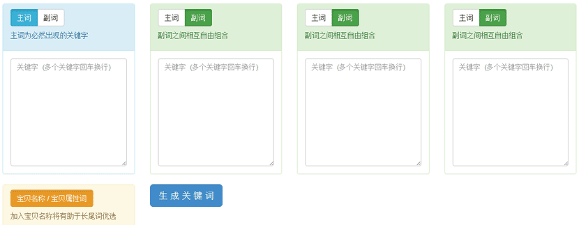 淘寶關鍵詞組合工具介紹